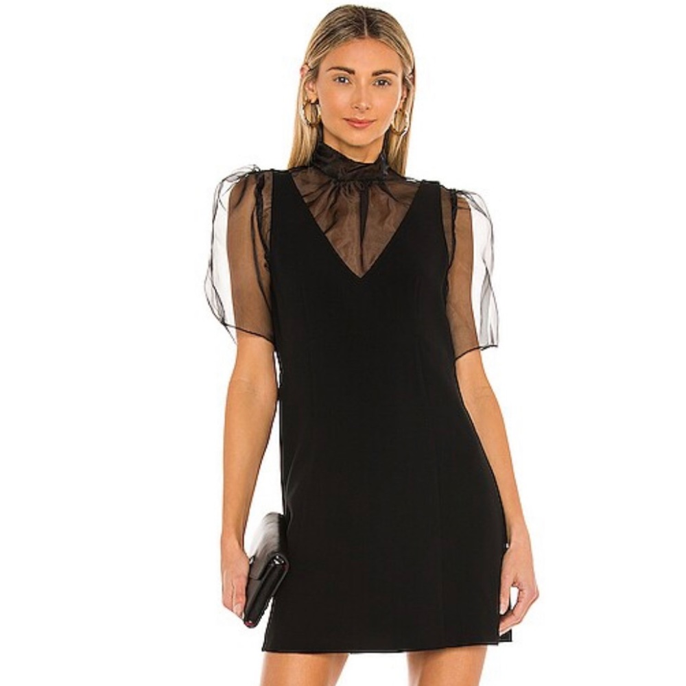 Cinq A Sept Frances Sheer Overlay Mini Dress Size 4